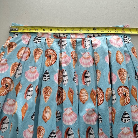 HELL BUNNY VIXEN Retro A-Line Pleated Maya Bay Skirt Women’s Size XL - Picture 9 of 10